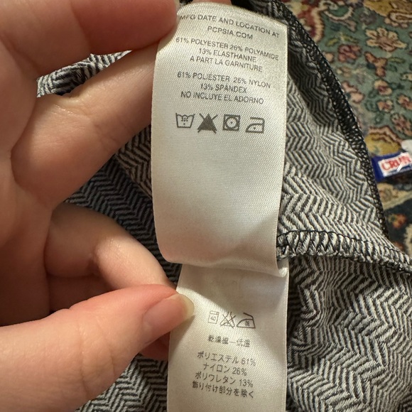 Patagonia Women’s Herringbone Long Sleeve Patterned Dress Medium Grey White 6 8 - Picture 8 of 12